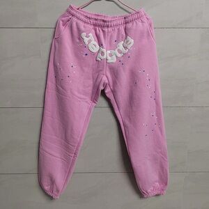 Sp5der Pink OG Web Sweatpants